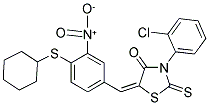 3-(2-CHLOROPHENYL)-5-([4-(CYCLOHEXYLSULFANYL)-3-NITROPHENYL]METHYLENE)-2-THIOXO-1,3-THIAZOLAN-4-ONE Struktur