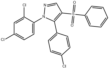 5-(4-CHLOROPHENYL)-1-(2,4-DICHLOROPHENYL)-1H-PYRAZOL-4-YL PHENYL SULFONE Struktur