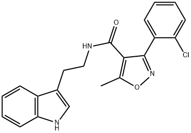 (3-(2-CHLOROPHENYL)-5-METHYLISOXAZOL-4-YL)-N-(2-INDOL-3-YLETHYL)FORMAMIDE Struktur