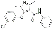 5-(3-CHLOROPHENOXY)-1,3-DIMETHYL-N-PHENYL-1H-PYRAZOLE-4-CARBOXAMIDE Struktur