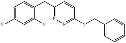 3-(BENZYLSULFANYL)-6-(2,4-DICHLOROBENZYL)PYRIDAZINE Struktur