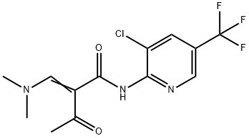 2-ACETYL-N-[3-CHLORO-5-(TRIFLUOROMETHYL)-2-PYRIDINYL]-3-(DIMETHYLAMINO)ACRYLAMIDE Struktur