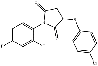 3-[(4-CHLOROPHENYL)SULFANYL]-1-(2,4-DIFLUOROPHENYL)DIHYDRO-1H-PYRROLE-2,5-DIONE Struktur