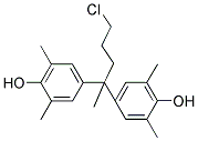 4-[4-CHLORO-1-(4-HYDROXY-3,5-DIMETHYLPHENYL)-1-METHYLBUTYL]-2,6-DIMETHYLPHENOL Struktur