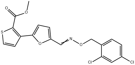 METHYL 3-[5-(([(2,4-DICHLOROBENZYL)OXY]IMINO)METHYL)-2-FURYL]-2-THIOPHENECARBOXYLATE Struktur