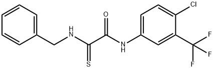 2-(BENZYLAMINO)-N-[4-CHLORO-3-(TRIFLUOROMETHYL)PHENYL]-2-THIOXOACETAMIDE Struktur