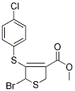 METHYL 5-BROMO-4-[(4-CHLOROPHENYL)THIO]-2,5-DIHYDROTHIOPHENE-3-CARBOXYLATE Struktur