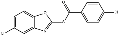 S-(5-CHLORO-1,3-BENZOXAZOL-2-YL) 4-CHLOROBENZENECARBOTHIOATE Struktur