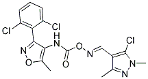 4-([(([(5-CHLORO-1,3-DIMETHYL-1H-PYRAZOL-4-YL)METHYLENE]AMINO)OXY)CARBONYL]AMINO)-3-(2,6-DICHLOROPHENYL)-5-METHYLISOXAZOLE Struktur