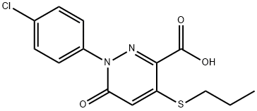 1-(4-CHLOROPHENYL)-6-OXO-4-(PROPYLSULFANYL)-1,6-DIHYDRO-3-PYRIDAZINECARBOXYLIC ACID Struktur