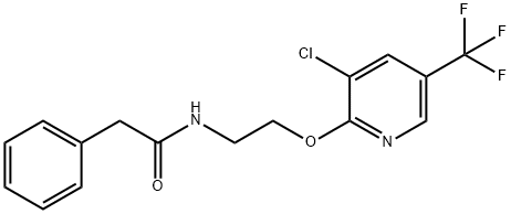 N-(2-([3-CHLORO-5-(TRIFLUOROMETHYL)-2-PYRIDINYL]OXY)ETHYL)-2-PHENYLACETAMIDE Struktur