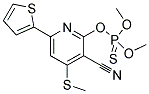 2-[(DIMETHOXYPHOSPHOROTHIOYL)OXY]-4-(METHYLTHIO)-6-(2-THIENYL)NICOTINONITRILE Struktur