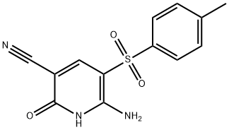 6-AMINO-2-HYDROXY-5-[(4-METHYLPHENYL)SULFONYL]NICOTINONITRILE Struktur