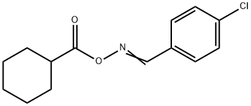 1-CHLORO-4-(([(CYCLOHEXYLCARBONYL)OXY]IMINO)METHYL)BENZENE Struktur