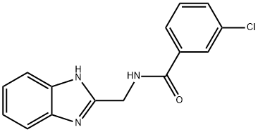 N-(1H-1,3-BENZIMIDAZOL-2-YLMETHYL)-3-CHLOROBENZENECARBOXAMIDE Struktur