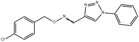 1-PHENYL-1H-1,2,3-TRIAZOLE-4-CARBALDEHYDE O-(4-CHLOROBENZYL)OXIME Struktur