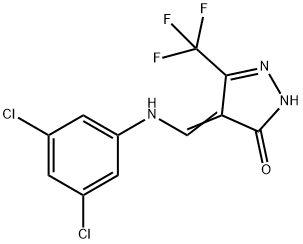 4-[(3,5-DICHLOROANILINO)METHYLENE]-5-(TRIFLUOROMETHYL)-2,4-DIHYDRO-3H-PYRAZOL-3-ONE Struktur