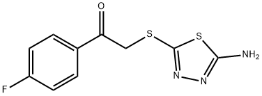 2-(5-AMINO-[1,3,4]THIADIAZOL-2-YLSULFANYL)-1-(4-FLUORO-PHENYL)-ETHANONE Struktur