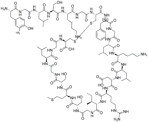 ([125I]-TYR0)-C-TYPE NATRIURETIC PEPTIDE (32-53) (HUMAN, PORCINE, RAT) Struktur