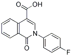 2-(4-FLUOROPHENYL)-1-OXO-1,2-DIHYDRO-4-ISOQUINOLINECARBOXYLIC ACID Struktur