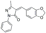 4-(BENZO[3,4-D]1,3-DIOXOLEN-5-YLMETHYLENE)-3-METHYL-1-PHENYL-2-PYRAZOLIN-5-ONE Struktur