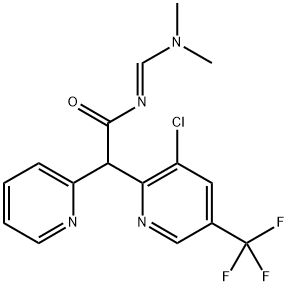 2-[3-CHLORO-5-(TRIFLUOROMETHYL)-2-PYRIDINYL]-N-[(DIMETHYLAMINO)METHYLENE]-2-(2-PYRIDINYL)ACETAMIDE Struktur