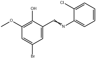 4-BROMO-2-([(2-CHLOROPHENYL)IMINO]METHYL)-6-METHOXYBENZENOL Struktur