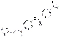 4-[3-(2-THIENYL)ACRYLOYL]PHENYL 4-(TRIFLUOROMETHYL)BENZOATE Struktur