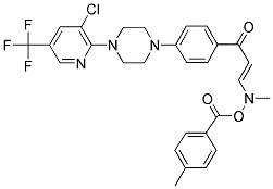 1-(4-(4-[3-CHLORO-5-(TRIFLUOROMETHYL)-2-PYRIDINYL]PIPERAZINO)PHENYL)-3-(METHYL[(4-METHYLBENZOYL)OXY]AMINO)-2-PROPEN-1-ONE Struktur