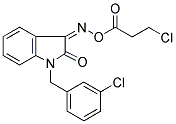 1-(3-CHLOROBENZYL)-3-([(3-CHLOROPROPANOYL)OXY]IMINO)-1,3-DIHYDRO-2H-INDOL-2-ONE Struktur