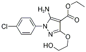 ETHYL 5-AMINO-1-(4-CHLOROPHENYL)-3-(2-HYDROXYETHOXY)-1H-PYRAZOLE-4-CARBOXYLATE Struktur