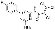 N1-[2-AMINO-6-(4-FLUOROPHENYL)PYRIMIDIN-4-YL]-2,3,3-TRICHLOROACRYLAMIDE Struktur