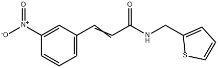 3-(3-NITROPHENYL)-N-(2-THIENYLMETHYL)ACRYLAMIDE Struktur