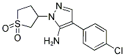 3-[5-AMINO-4-(4-CHLOROPHENYL)-1H-PYRAZOL-1-YL]TETRAHYDRO-1H-1LAMBDA6-THIOPHENE-1,1-DIONE Struktur