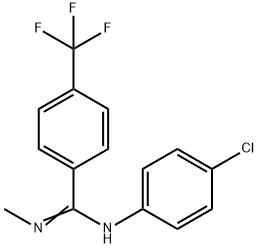 N-(4-CHLOROPHENYL)-N'-METHYL-4-(TRIFLUOROMETHYL)BENZENECARBOXIMIDAMIDE Struktur