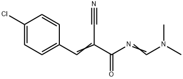 3-(4-CHLOROPHENYL)-2-CYANO-N-[(DIMETHYLAMINO)METHYLENE]ACRYLAMIDE Struktur