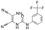 N-(2-AMINO-1,2-DINITRILOVINYL)((3-(TRIFLUOROMETHYL)PHENYL)AMINO)FORMAMIDE Struktur