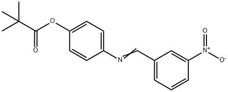 4-([(3-NITROPHENYL)METHYLENE]AMINO)PHENYL PIVALATE Struktur