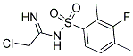 N1-(2-CHLOROETHANIMIDOYL)-3-FLUORO-2,4-DIMETHYLBENZENE-1-SULFONAMIDE Struktur