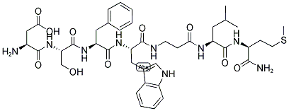 H-ASP-SER-PHE-TRP-BETA-ALA-LEU-MET-NH2 Struktur