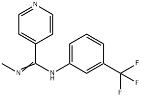 N'-METHYL-N-[3-(TRIFLUOROMETHYL)PHENYL]-4-PYRIDINECARBOXIMIDAMIDE Struktur