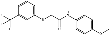 N-(4-METHOXYPHENYL)-2-([3-(TRIFLUOROMETHYL)PHENYL]SULFANYL)ACETAMIDE Struktur