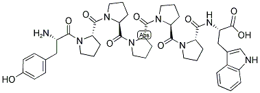 H-TYR-PRO-PRO-PRO-PRO-PRO-TRP-OH Struktur