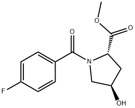 METHYL 1-(4-FLUOROBENZOYL)-4-HYDROXY-2-PYRROLIDINECARBOXYLATE Struktur