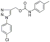 [1-(4-CHLOROPHENYL)-1H-1,2,3-TRIAZOL-4-YL]METHYL N-(4-METHYLPHENYL)CARBAMATE Struktur