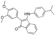 2-(3,4-DIMETHOXYPHENYL)-3-((4-ISOPROPYLPHENYL)AMINO)INDEN-1-ONE Struktur