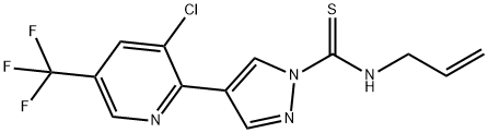 N-ALLYL-4-[3-CHLORO-5-(TRIFLUOROMETHYL)-2-PYRIDINYL]-1H-PYRAZOLE-1-CARBOTHIOAMIDE Struktur