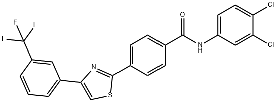 N-(3,4-DICHLOROPHENYL)-4-(4-[3-(TRIFLUOROMETHYL)PHENYL]-1,3-THIAZOL-2-YL)BENZENECARBOXAMIDE Struktur