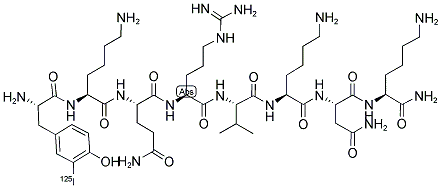 ([125I]-TYR)-PACAP-38 (31-38) (HUMAN, CHICKEN, MOUSE, OVINE, PORCINE, RAT) Struktur