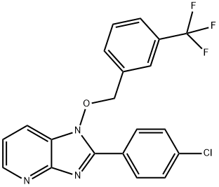 2-(4-CHLOROPHENYL)-1-([3-(TRIFLUOROMETHYL)BENZYL]OXY)-1H-IMIDAZO[4,5-B]PYRIDINE Struktur